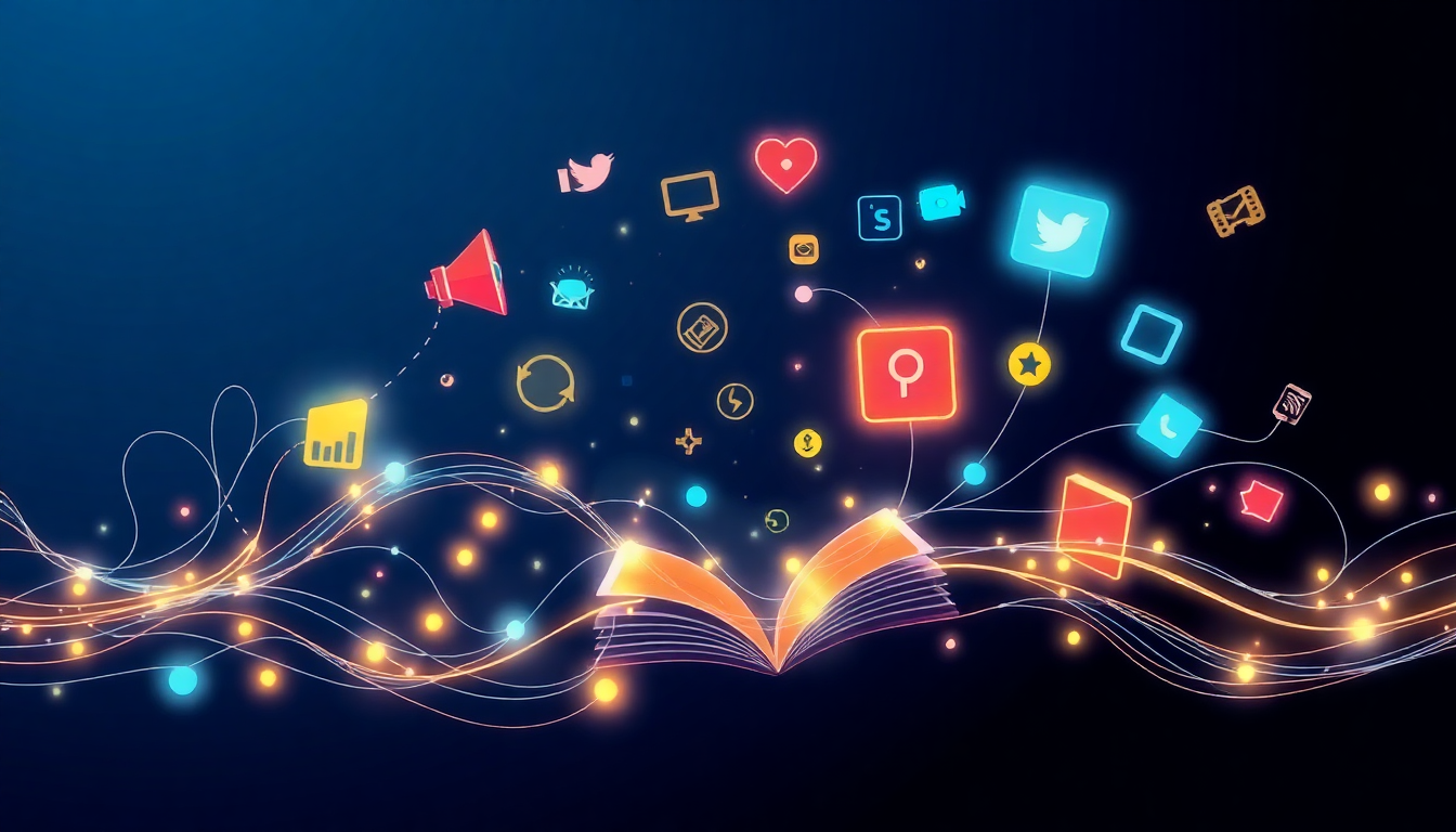 YouTube content ideas for book marketing concept illustration