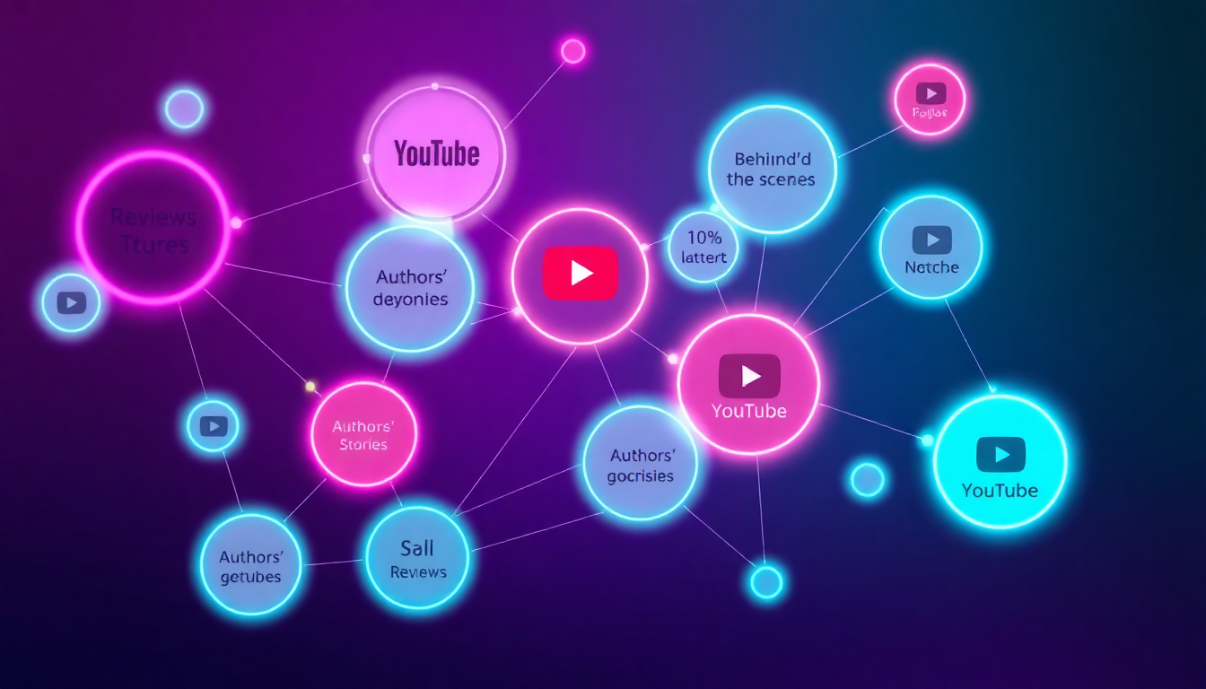 YouTube content ideas for book marketing infographic